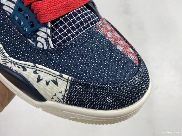 Chep Onekick Sashiko Jordan Retro 4 Air CW0898-400 SE 0805